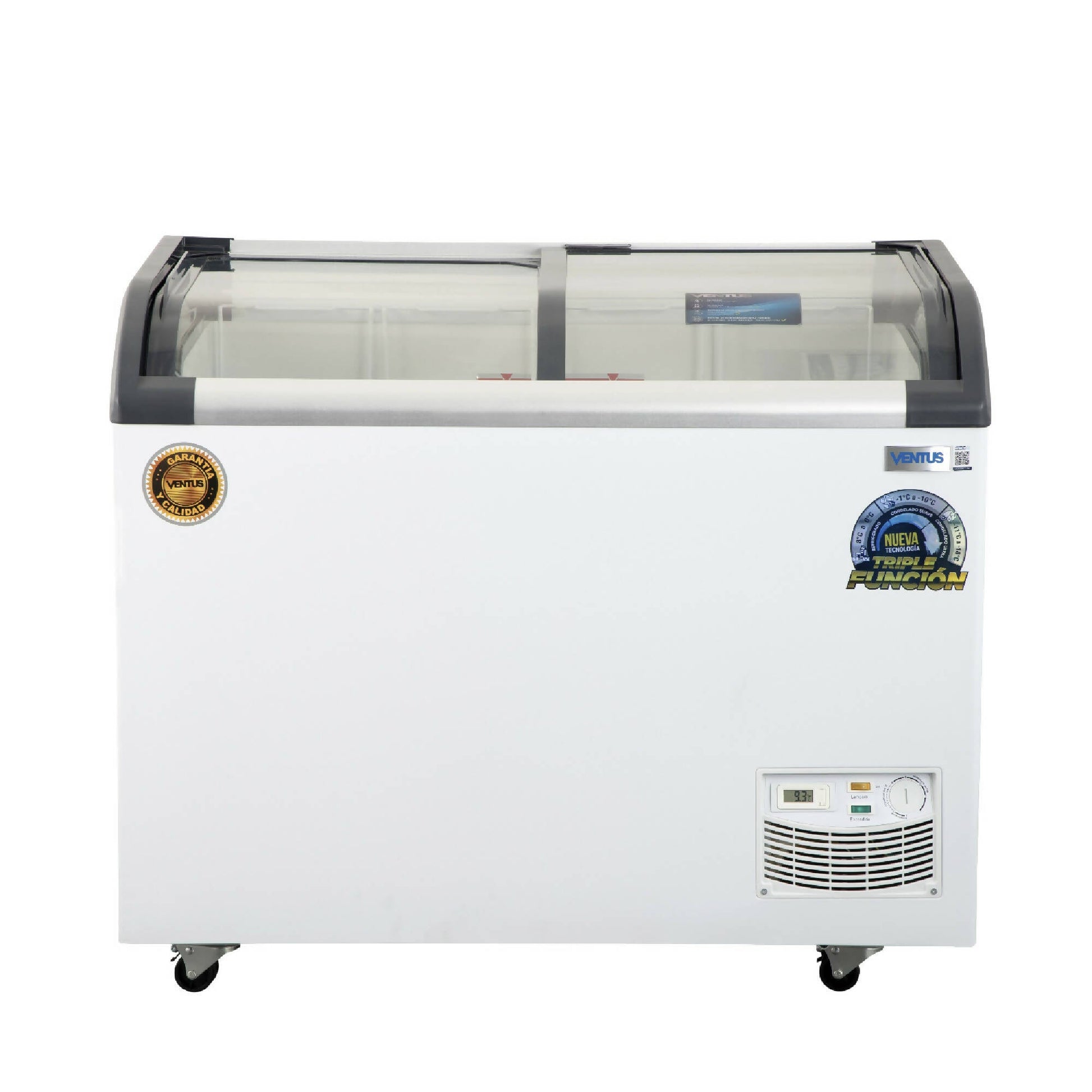 Freezer Horizontal Tapa Vidrio Semi Curva 320 Litros CTV-320Q1#Blanco